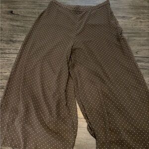 STATE Brown and White Polka Dot Pants